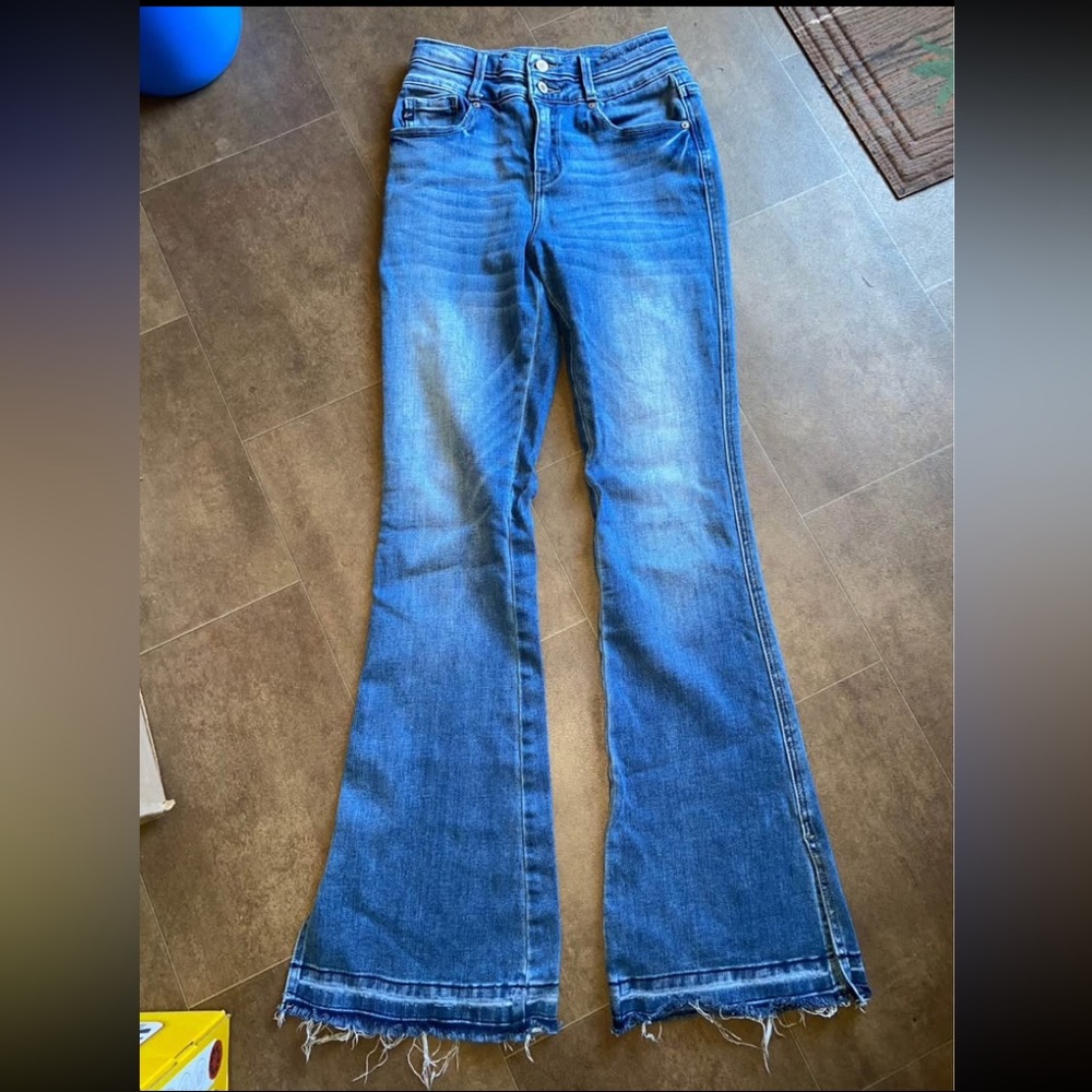 KanCan Women's Blue Flare Jeans